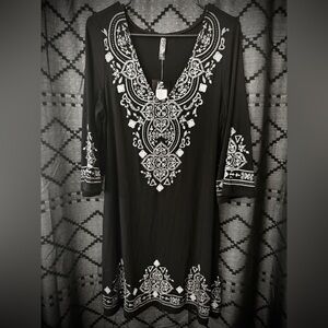 Country Secrets Western Wear Black and Silver Mini Dress